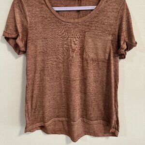 Women's Junior's Casual Burnout Pocket T-Shirt - Small